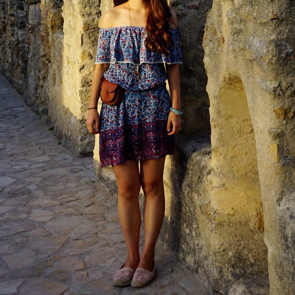 RD Style Floral Off Shoulder Dress